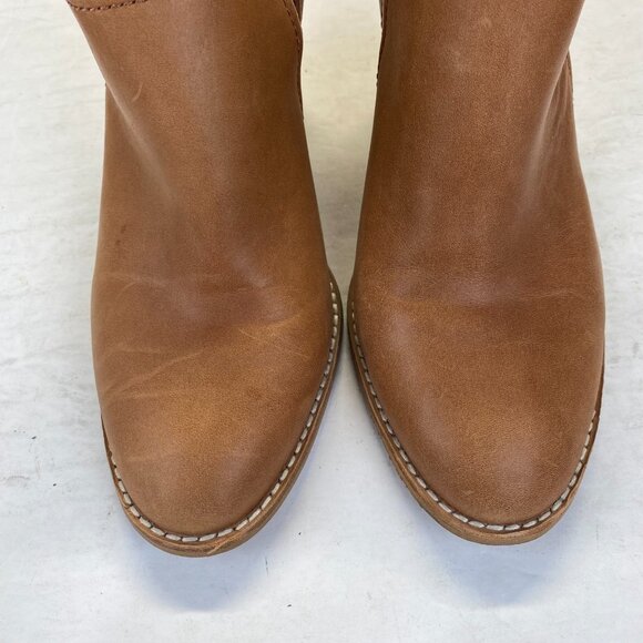 Jeffrey Campbell Rosalee Bootie Tan Stacked Block Heel Size 8.5,Ankle Shoes - Picture 11 of 15